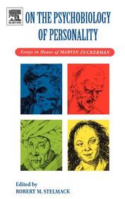 On The Psychobiology Of Personality: Essays In Honor Of Marvin Zuckerman