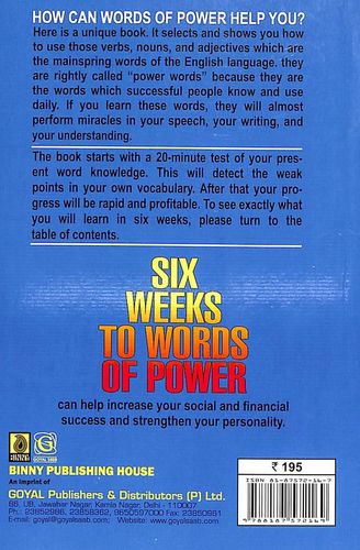 Buy Six Weeks To Words Of Power book : Wilfred Funk , 8187572167
