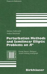 Perturbation Methods And Semilinear Elliptic Problems On R^n