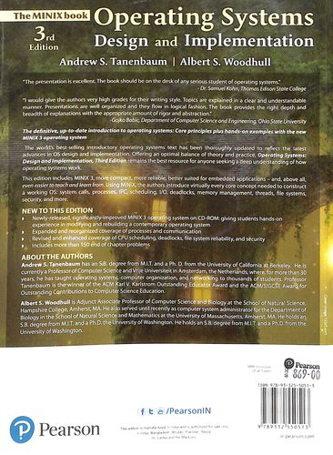 Buy Minix Book Operating Systems Design & Implementation W