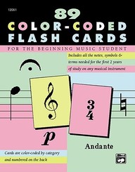 Complete Color Coded Flash Cards For All Beginning Music Students