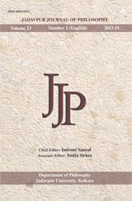 Jadavpur Journal of Philosophy (Vol. 23, no. 1)