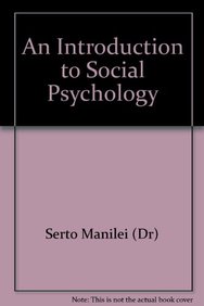 Buy An Introduction To Social Psychology book : Serto , 8181160681 ...