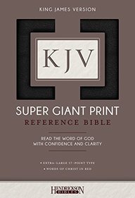 Holy Bible: King James Version, Super Giant Print, Ribbon Marker, Imitation Leather, Black