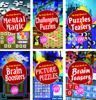 The Kids Books of Puzzles for Mind Exercise: Set of Books 6