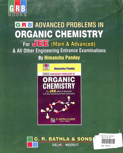 Grb Concepts Of Organic Chemistry For Jee Examination Buy Textbook Of