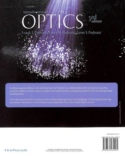 Buy Introduction To Optics book : Frank L Pedrotti,Leno S Pedrotti