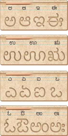 Little Genius Carving Kannad Vowels Me-33