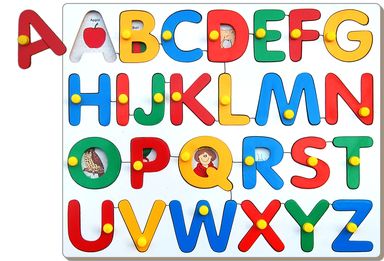 Little Genius Alphabet Picture Tray With Knob Al-14B