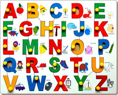Little Genius English Alphabet Picture Match With Knob Al-61