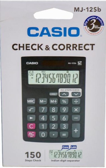 Casio MJ  12 sb Check and Correct Calculator