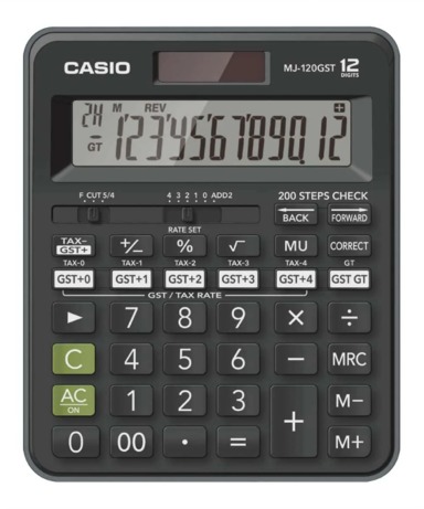 Casio MJ  120 GST Check and Correct Calculator