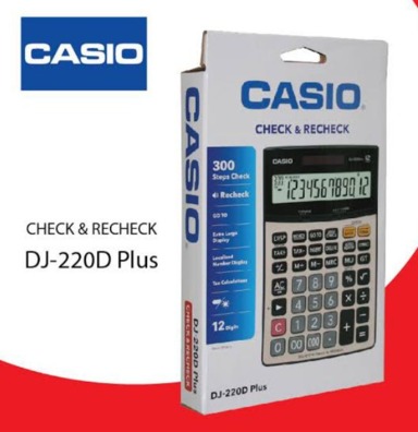 Casio DJ 220d Plus Check and Recheck Calculator