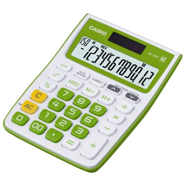Casio MJ-12 Vc  gn 12 Digits Calculator