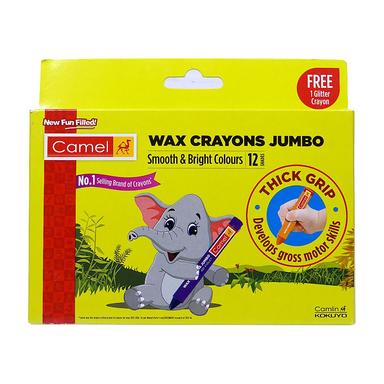 Camel 1000j12rd Jumbo Wax Crayons 12 Shades