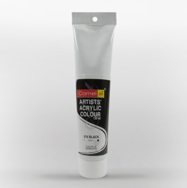 Camlin 016 Black Acrylic Artist Colour 7002