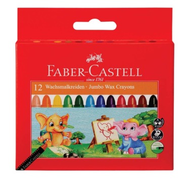 Faber Castell 12 Jumbo Wax Crayons