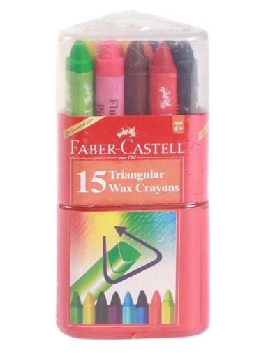 Faber Castel 15 Triangular Wax Crayons
