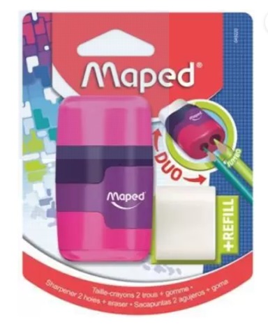 Maped 049220 Sharpener 2 Holes + Eraser