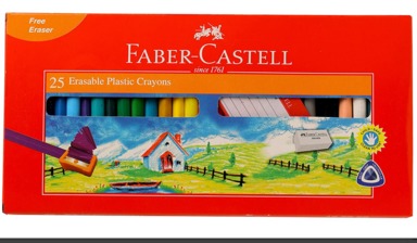 Faber Castell 25 Erasable Crayons Extra Long