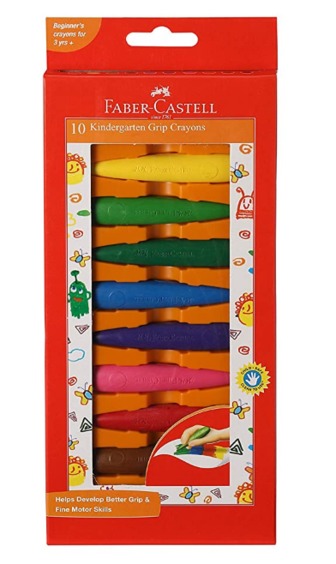 Faber Castell 10 Kindergarten Grip Crayons