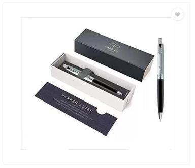 Parker 9000028261 Aster Silver Black Ct Ball Pen - Blue Ink