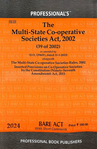 Multi State Co Operative Societies Act 2002  39 Of 2002