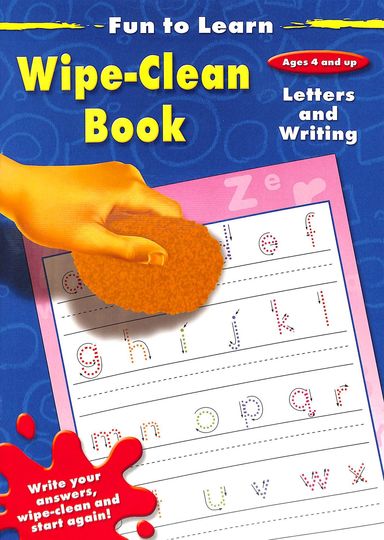 Letters & Writing Fun To Learn Wipe Clean Book Ages 4 & Up