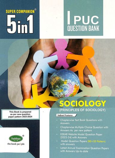 Sociology 1 Puc Question Bank : Super Companion 5 In 1