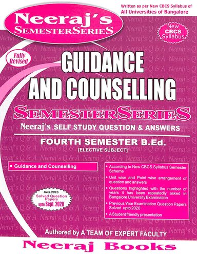 Guidance & Counselling Semester Series For 4th Sem Bed : Bu