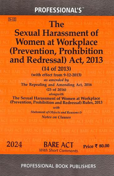 Buy Sexual Harassment Of Women At Workplace Prevention Prohibition ...
