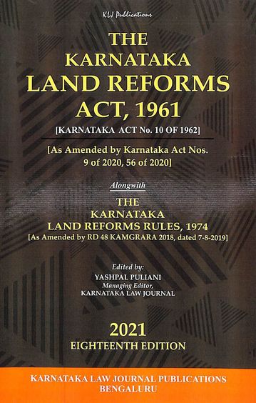 buy-karnataka-land-reforms-act-1961-karnataka-act-no-10-of-1962