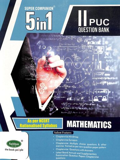 Mathematics Question Bank 2 Puc: Super Companion 5 In 1
