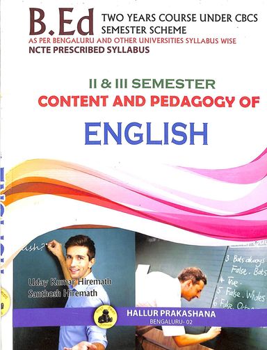 Buy English 2 & 3 Sem Content & Pedagogy Of Bed Two Years Course Under ...