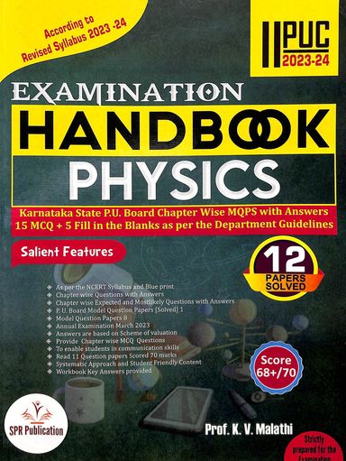 Buy Spr Hand Book Physics 2 Puc For 2023-24 Examination Book : Naveen ...