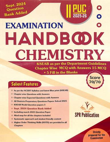Spr  Chemistry 2 Puc For 2026-27  Examination Handbook With Study Material