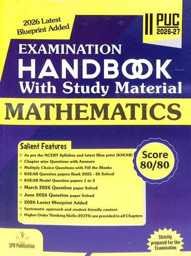 Spr  Mathematics 2 Puc For 2026-27  Examination Handbook With Study Material