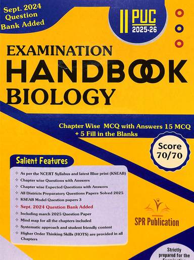 Spr 5 Star Series Biology 2nd Puc 2026-27 For  Examination Handbook With Study Material