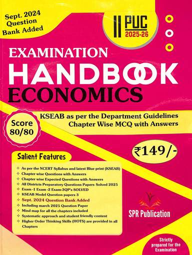 Economics For 2 Puc - 2026-27 : Exanination Handbook