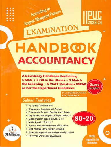 Accountancy For 2 Puc 2026-27 : Examination Handbook