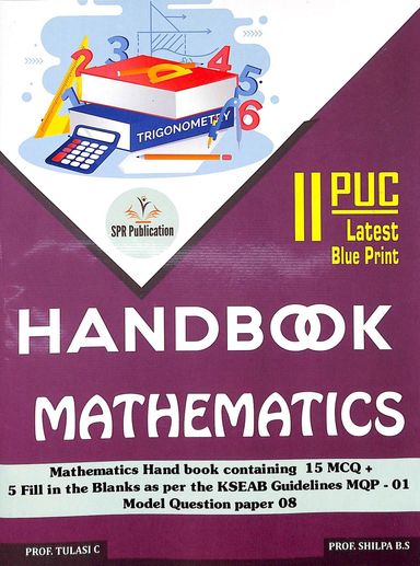 Handbook Mathematics 2nd Puc 2025-26  9 Papers For Success In Examination Model Question Papers