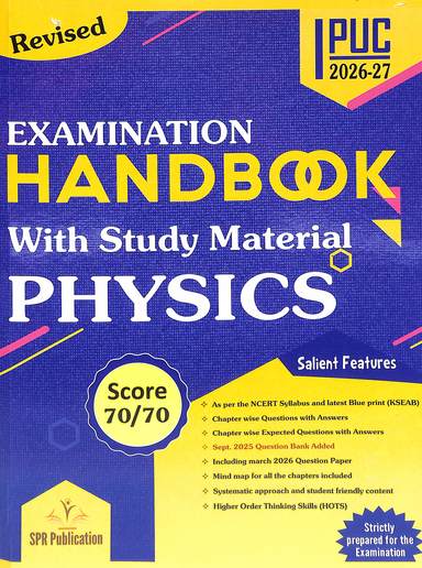 5 Star Series Physics 1 Puc 2026--27  Examination Hand Book With Study Material