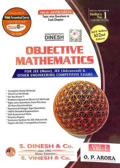 Objective Mathematics For Jee Main Jee Advanced & Other Engineering Competitive Exams Set Of 2 Vol