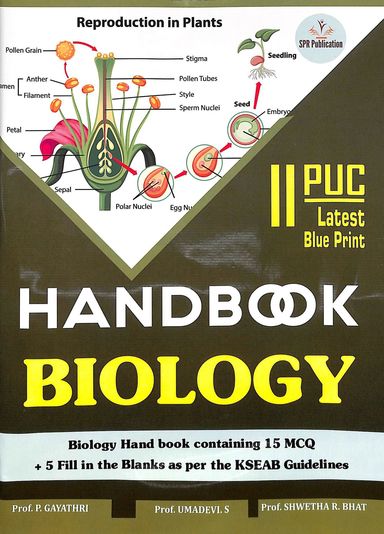 Handbook Biology  2nd Puc 2025-26 9 Papers For Success In Examination Model Question Papers With