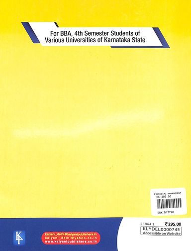 Buy Financial Management For Bba 4 Sem : Nep book : Shashi K Gupta