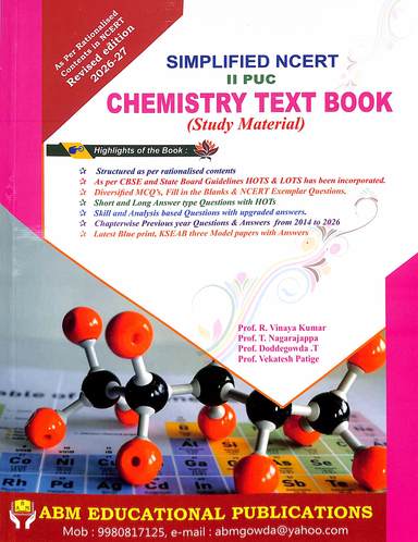 Simplified Ncert 2nd Puc Chemistry Text Book