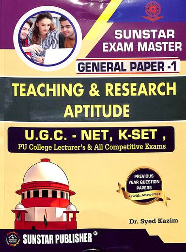 Sunstar Exam Master Teaching & Research Aptitude General Paper 1 Ugc Net Kset Pu College Lecturers