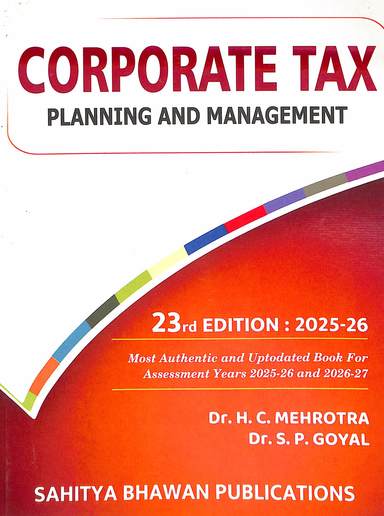 Corporate Tax Planning & Management : Assessment Year 2024-25