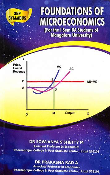 Foundations Of Microeconomics For 1 Sem Ba Mu : Sep