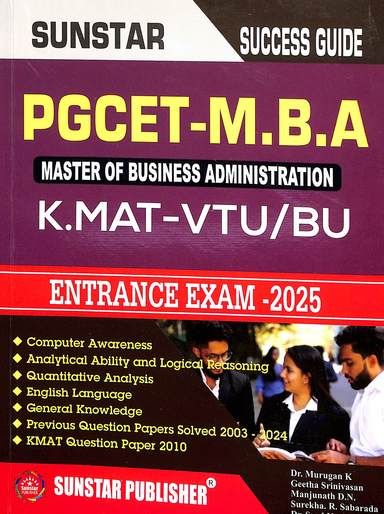Success Guide Pgcet Mba Master Of Business Administration K Mat Vtu/ Bu Entrance Exam 2026